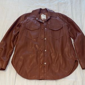 Abercrombie & Fitch Vegan Leather Button-Up/Jacket.